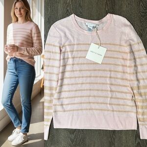 Stitch & Needle Top summer cotton sweater size Small cool
Blush pink muted gold